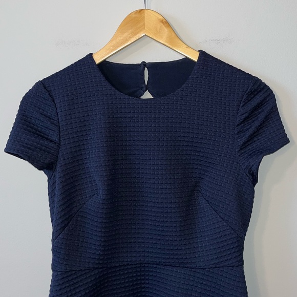Eliza J Navy Short Sleeve Open Back Fit and Flare Mini Dress 2P - Picture 2 of 12